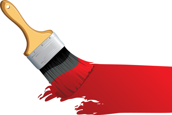 Кисточка с краской вектор