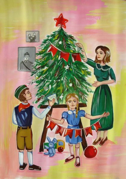 Новый год праздник рисунок