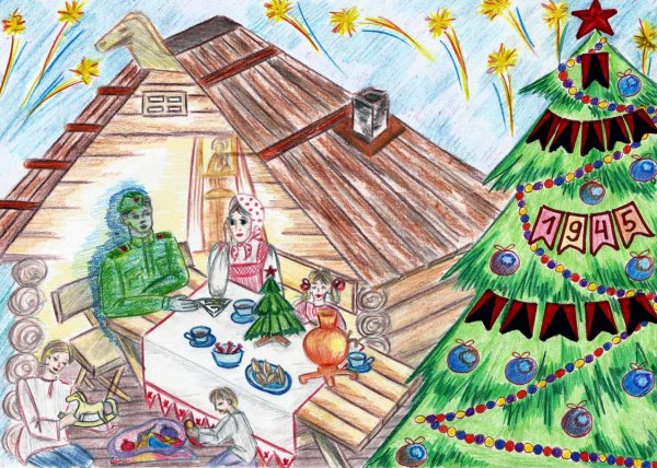 Рисунок елка Победы на конкурс