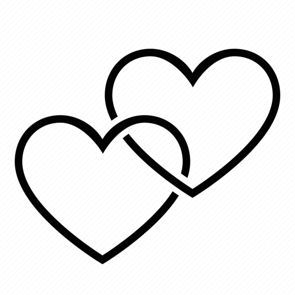 Двойное сердце вектор