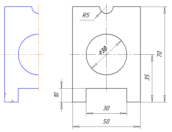Черчение 8 класс чертеж плоской детали