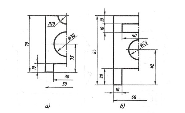 Черчение выполнить чертеж детали прокладка по имеющимся половинам