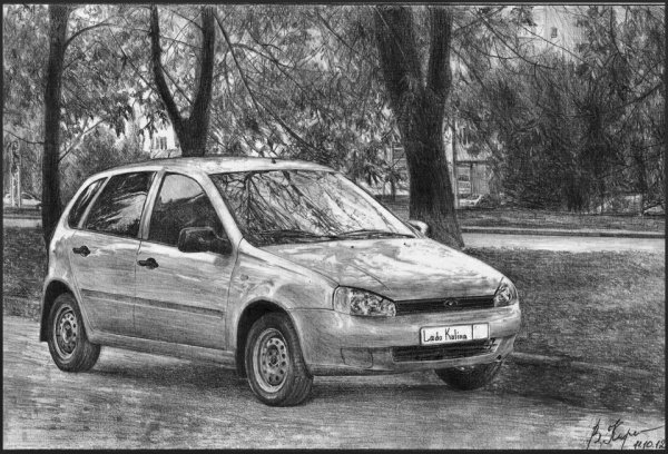 Лада Калина универсал карандашом