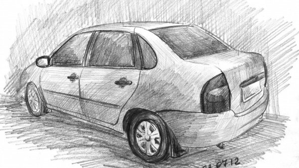 Lada Kalina 1 седан рисунок