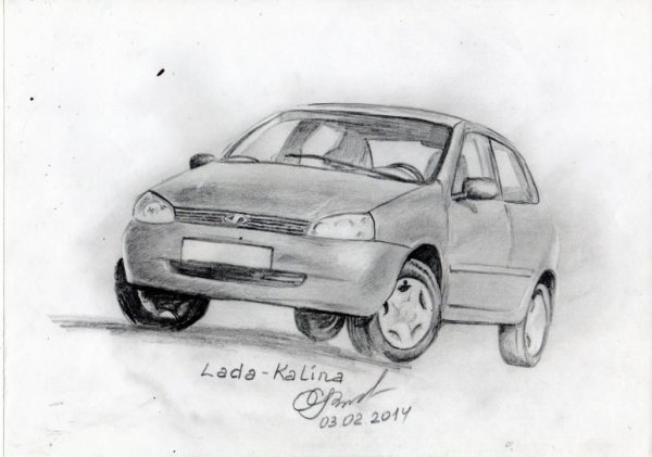 Рисунок Лада Калина хэтчбек