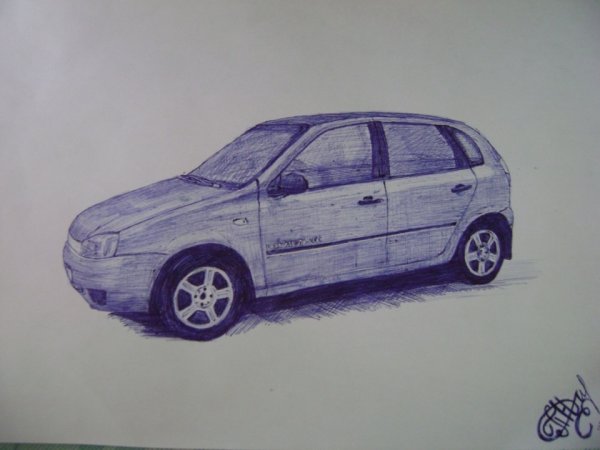 Lada Kalina 1 седан рисунок