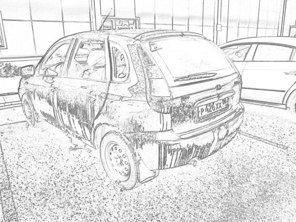 Раскраска Лада Калина 1118