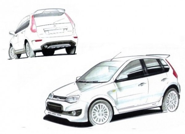 Лада Калина 2 универсал эскиз