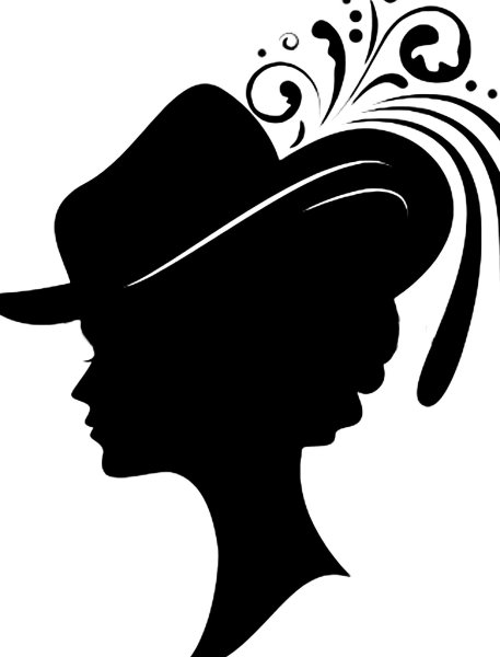Силуэт девушки в шляпке