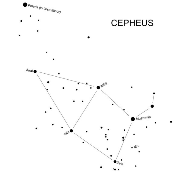 Созвездие Цефея схема