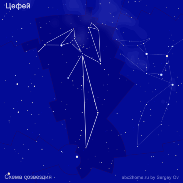 Созвездие Цефея на небе