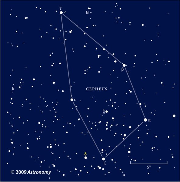 Созвездие Цефей самая яркая звезда