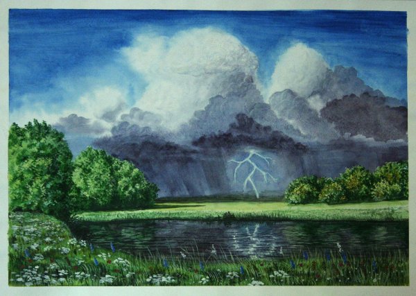 Рисование гроза