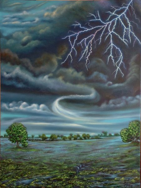 Гроза акварелью
