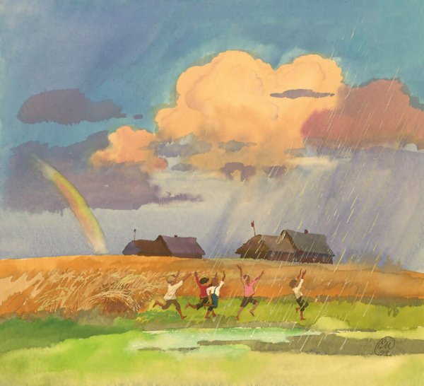 Рисование Весенняя гроза