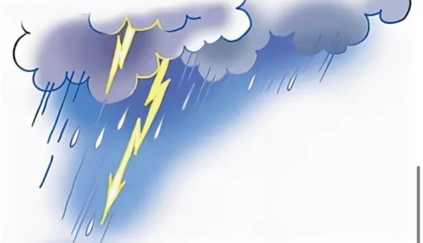 Иллюстрация гроза днем