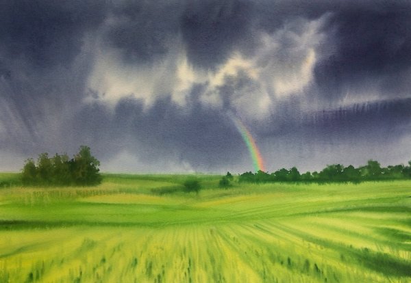 Иллюстрация к стихотворению Тютчева Весенняя гроза