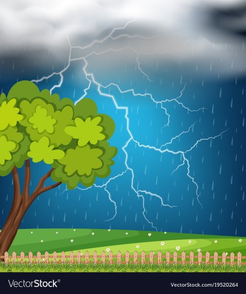 Дождливый фон мультяшный