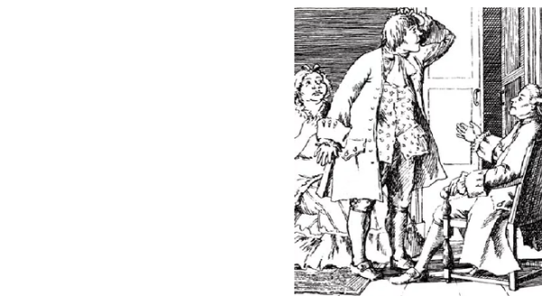 Главные герои иллюстрации Недоросль Фонвизин