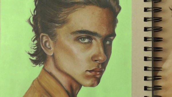 Тимоти Шаламе нарисовать