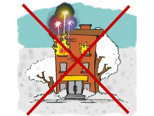 Пиротехника в помещении нельзя