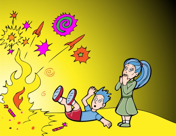 Безопасность фейерверков детям