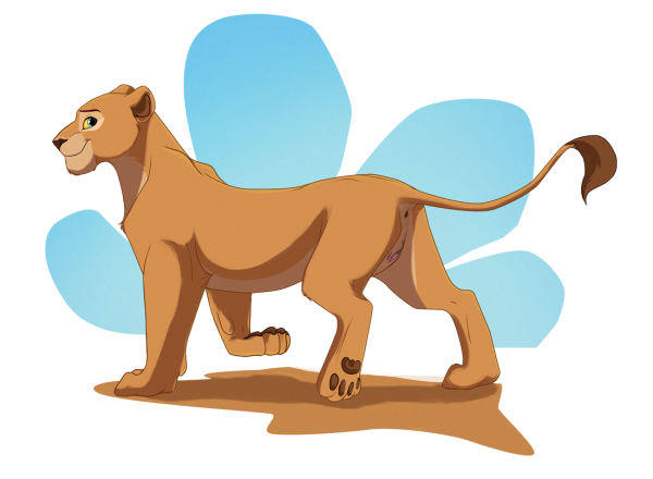 Лев сидит чб