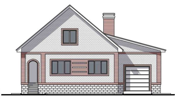 Эскиз дома с гаражом