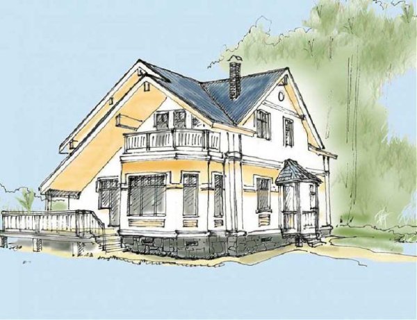 Набросок коттеджа
