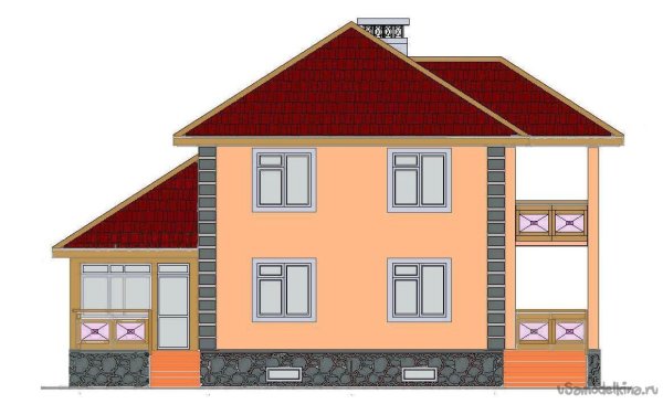 Нарисовать двухэтажный дом