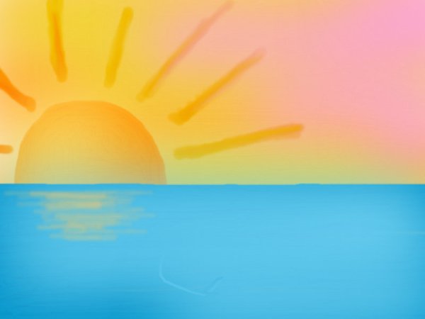 Рассвет рисование для детей