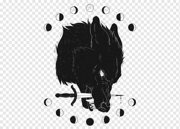 Силуэт волка арт