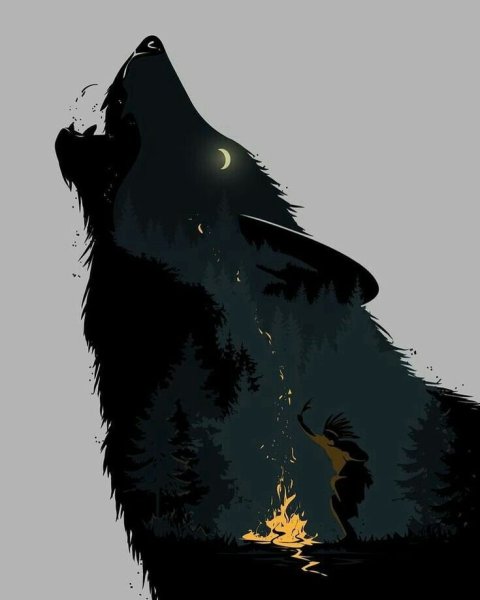 Черный волк арты