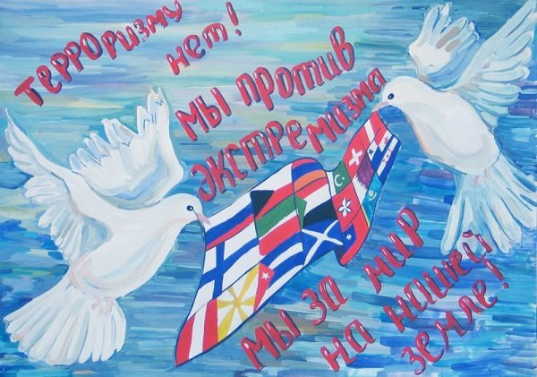 Плакат на тему экстремизм