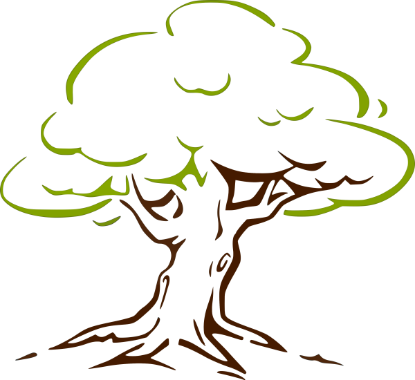 Трафарет дерева для вырезания