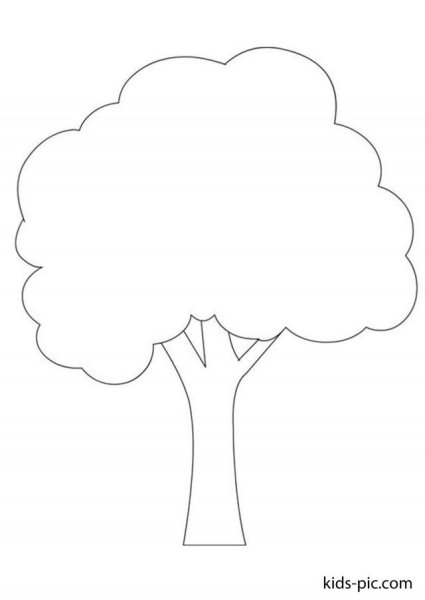 Трафарет красивого дерева