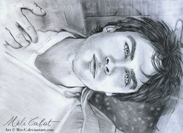 Дневники вампира Деймон для срисовки