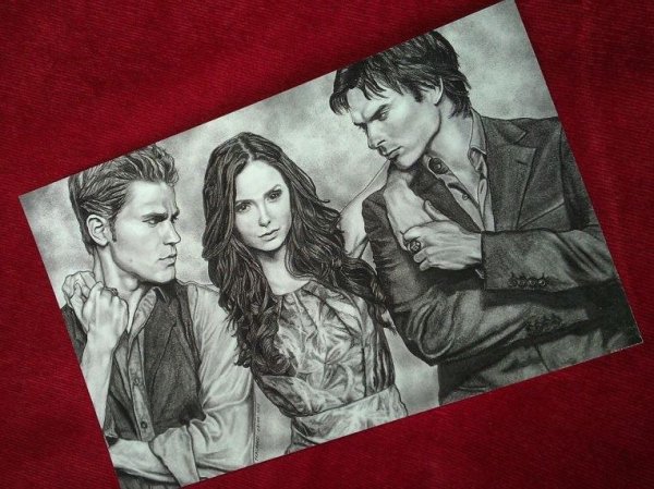 Деймон Сальваторе раскраска