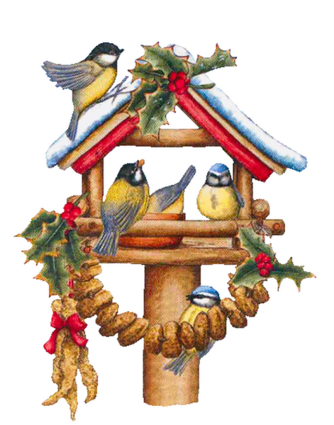 Кормушка для птиц картина