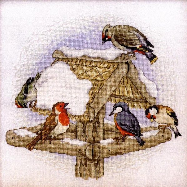 Птичка в зимнем саду