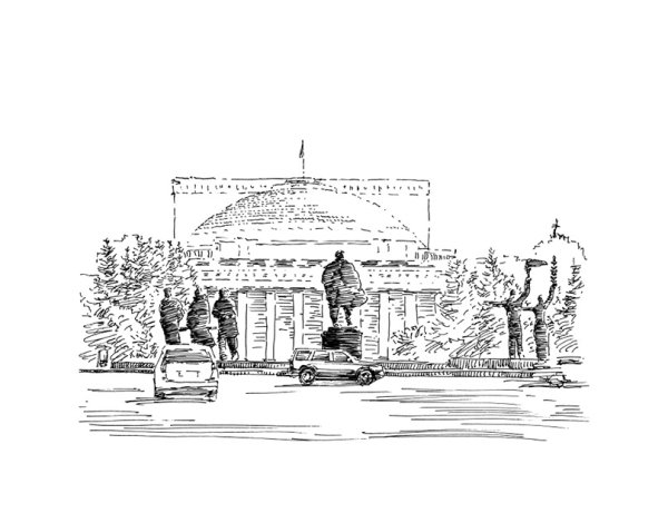 Оперный театр Новосибирск раскраска