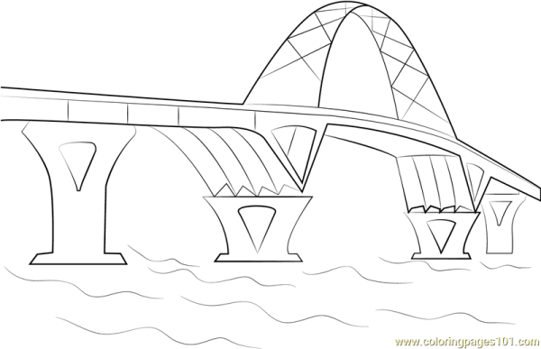 Раскраска мост