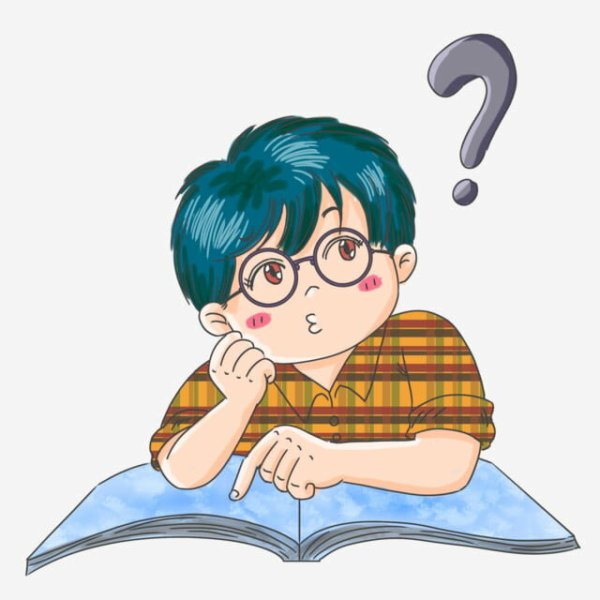 Мальчик думает мультяшный