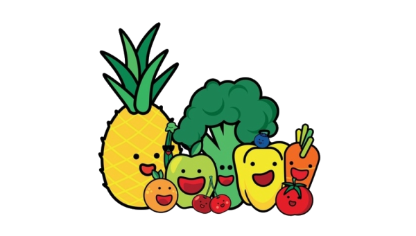 Здоровая еда мультяшная