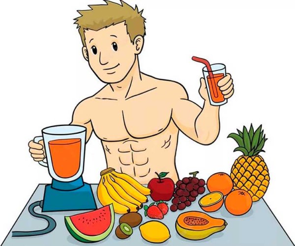 Здоровая еда мультяшная