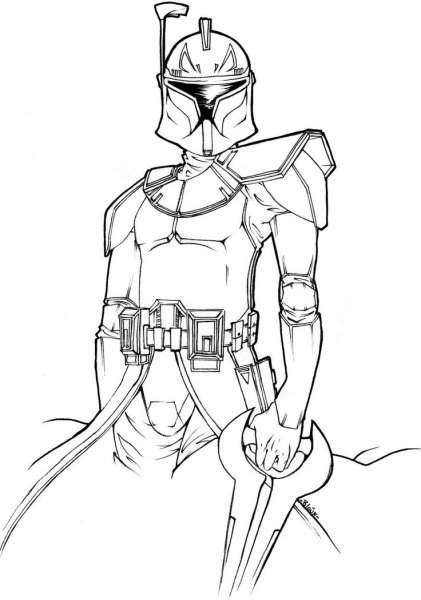 Раскраски Звездные войны Боба Фетт