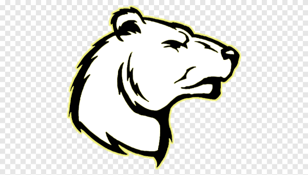 Контур головы медведя сбоку