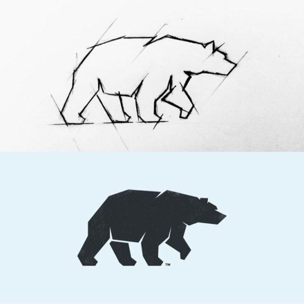 Стилизованное изображение медведя