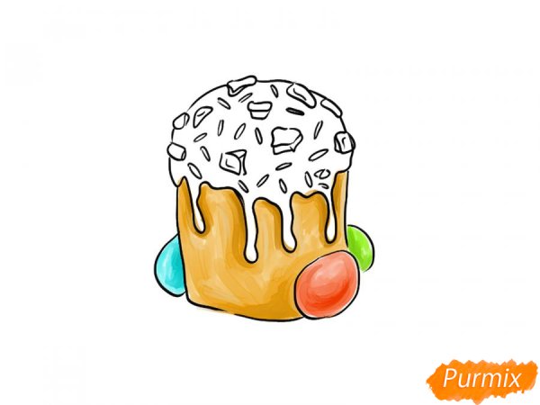 Нарисовать кулич