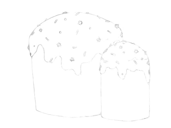 Раскраска Пасхальный кулич